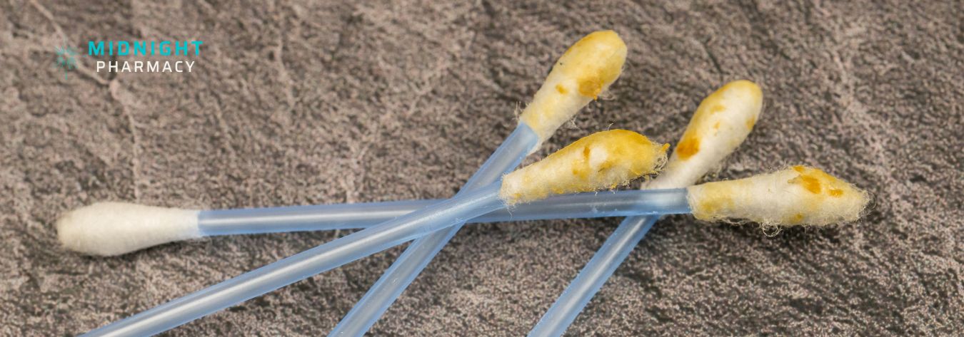 Earwax on cotton buds