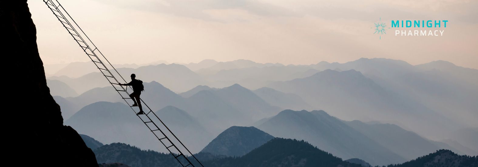 Climbing a ladder at high altitude