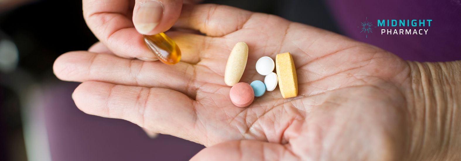 Holding medication in hand
