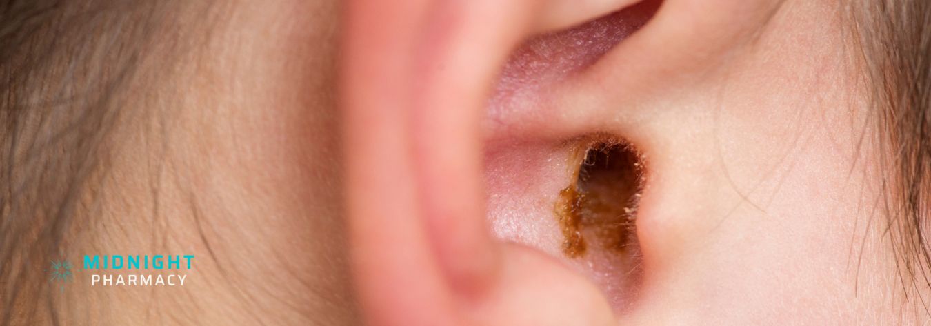 Earwax in the ear canal 