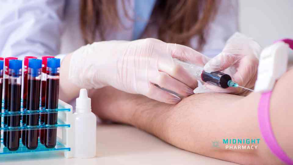 Blood test being done