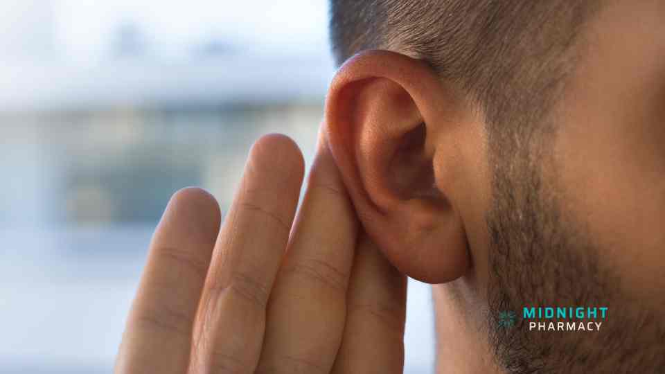 Cup ear illustrating bad hearing due to earwax build up
