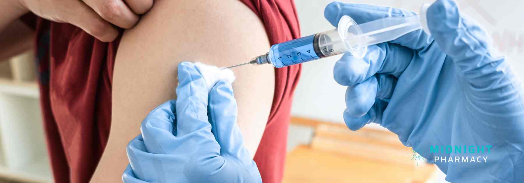 Travel vaccine in arm